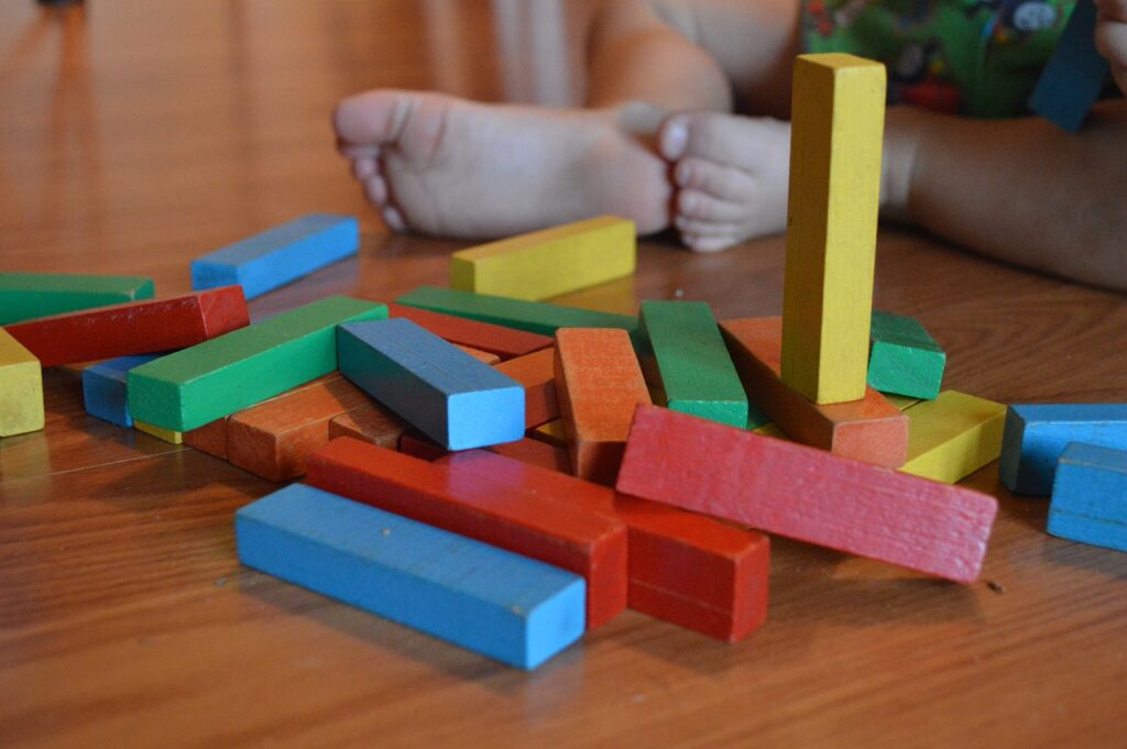 blocks, child, montessori